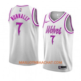 Maillot NBA Minnesota Timberwolves James Nunnally 7 2018-19 Nike Blanc Swingman - Homme